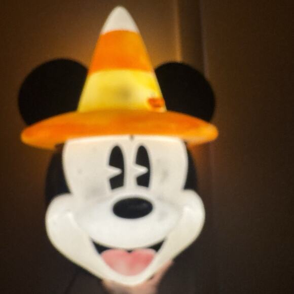 Gemmy Disney 2ft Halloween Lighted Mickey Mouse Candy Corn Hat Blow Mold Lamp - Picture 12 of 13